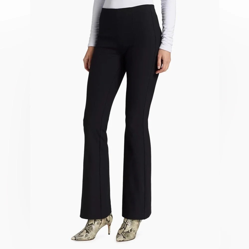 Rag & Bone Simone Flare Pants Size 10 Black Mid Rise Work Office Casual Minimal